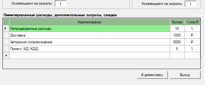 Использовать лимитированные расходы